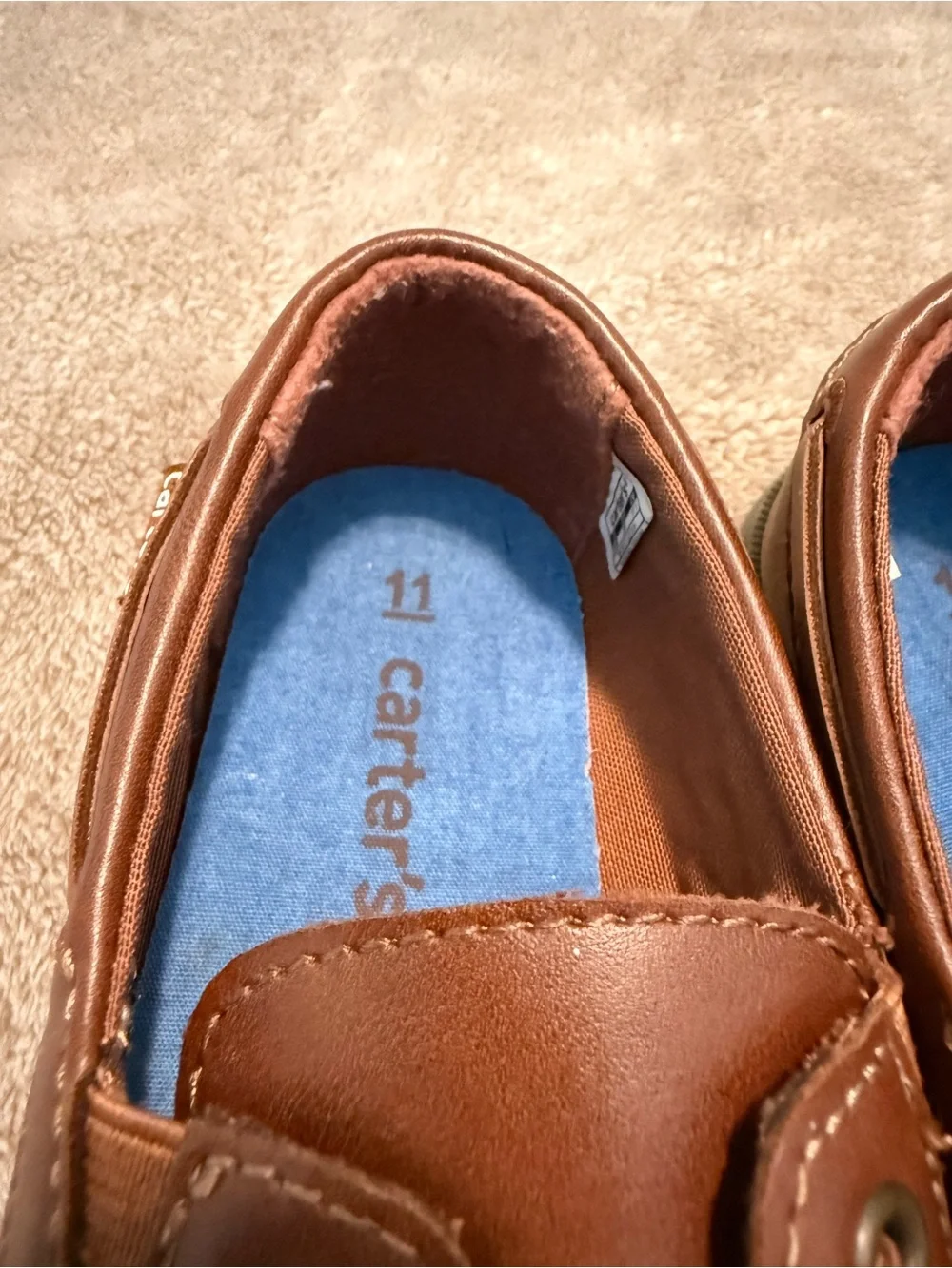 Carter's Brown Moccasin Boat Shoes for Kids